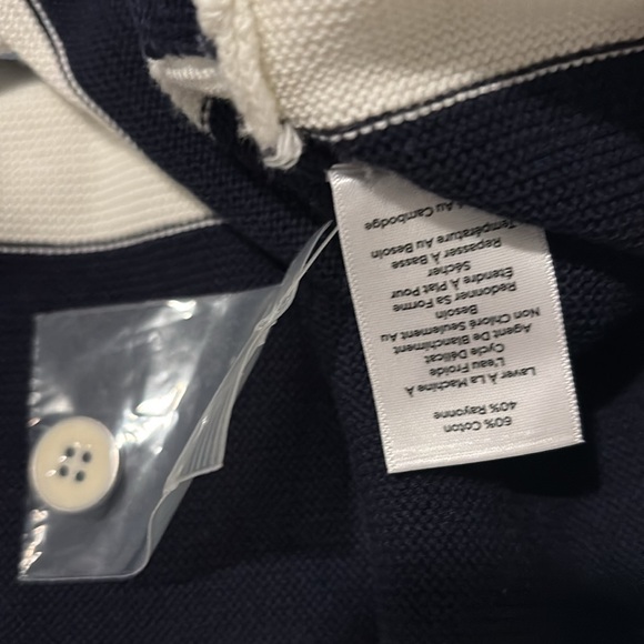 Talbots Petite Meduim 3/4 length sleeve stripped  sweater - Picture 7 of 8